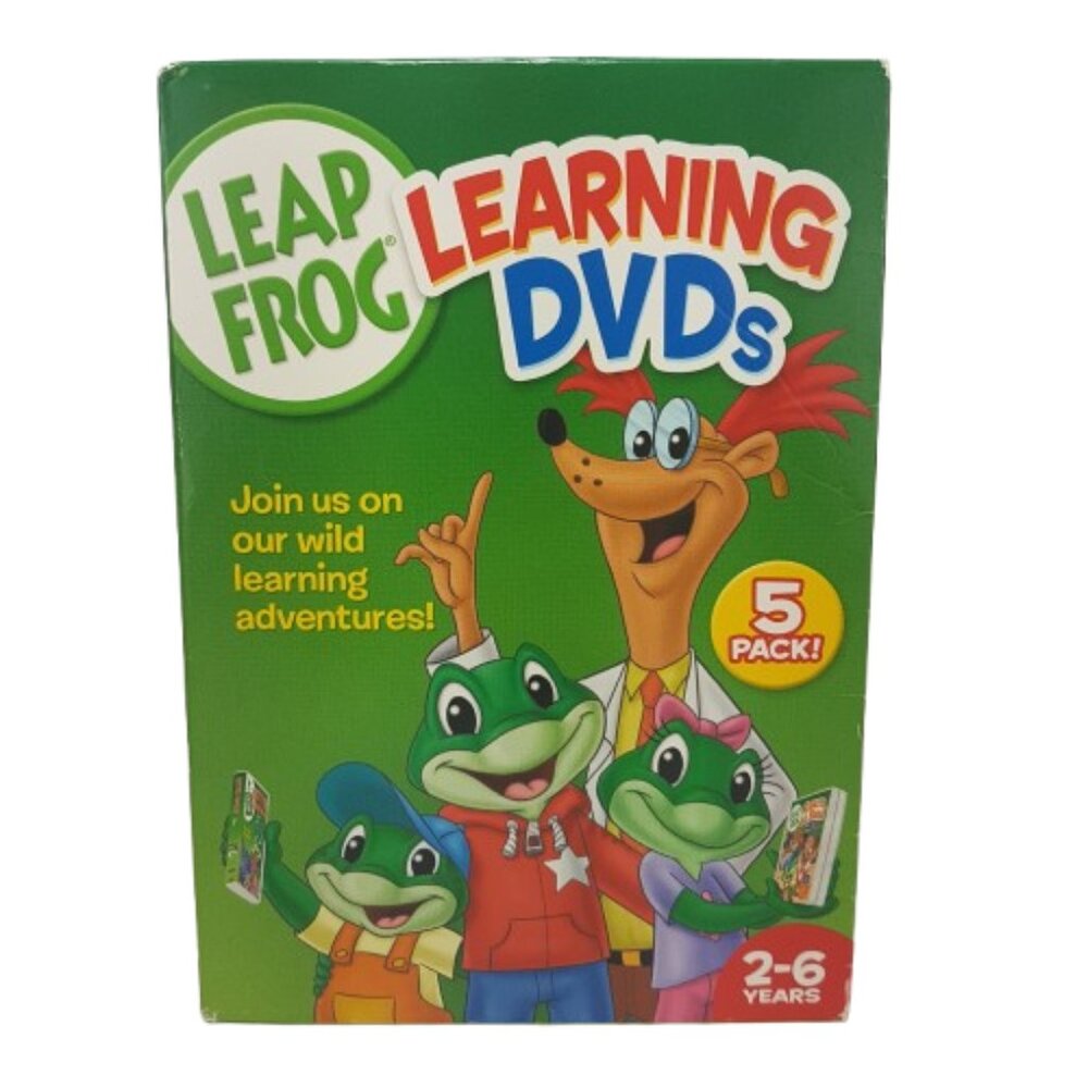 Vintage 2006 LEAP FROG Learning DVDs 5 Pack Phonics Reading Alphabet Words Math